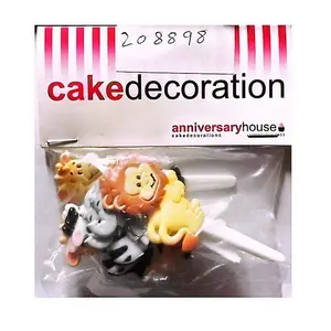 Anniversary House Zoo Animals Cake Topper Multicoloured (One Size)