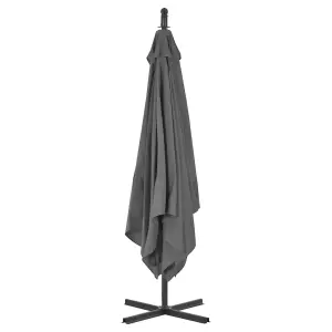 Berkfield Cantilever Umbrella with Steel Pole 250x250 cm Anthracite