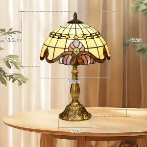 HOMCOM Decorative Table Lamp, for Bedroom Living Room, Bulb not Included