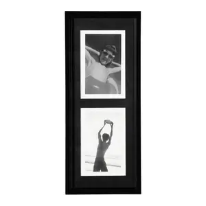 Maison by Premier 2 Picture 4 x 6 Black Plastic Photo Frame