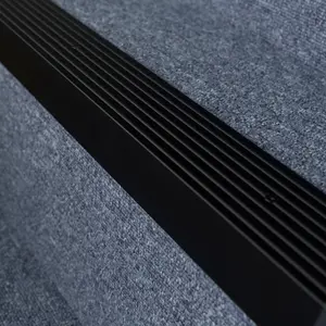 Anodised aluminium anti non slip stair edge nosing trim 900mm x 65mm x 42mm a32 black