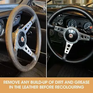 Furniture Clinic Leather Steering Wheel Repair Kit, Black