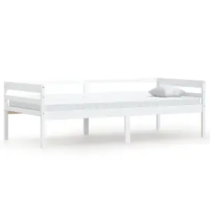 Berkfield Bed Frame White Solid Pinewood 90x200 cm