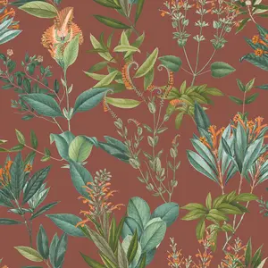 Galerie Botanica Red Mystic Floral Smooth Wallpaper