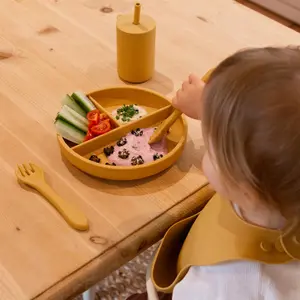 Tiny Dining - Baby Silicone Weaning Fork - Ochre