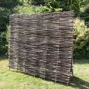 5ft x 6ft Capped Hazel Hurdle Fence Panel Premium Weave