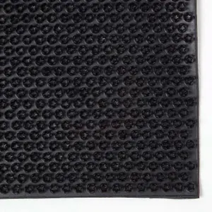 Homescapes Rubber Scraper Door Mat, Black, 40 x 60 cm