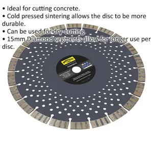 High-Performance Dry Concrete Cutting Disc - 300mm with Diamond Segments for Precision Cutting