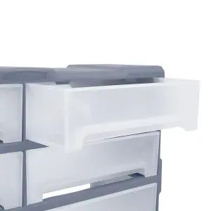 Berkfield Multi-drawer Organiser with 8 Big Drawers 52x16x37 cm