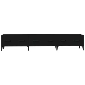 Berkfield TV Cabinet Black 150x34,5x30 cm Engineered Wood