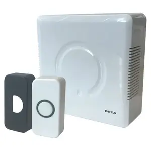 Deta C3504 Door Chime with Integral Transformer & Push Kit (with Black/White Push Covers)