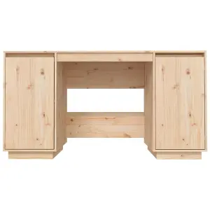 Berkfield Desk 140x50x75 cm Solid Wood Pine