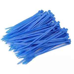 200pc Nylon Plastic Cable Ties Long Wide Long Zip Wrap Organiser Tidy Wires Blue