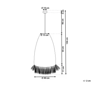 Beliani Boho Pendant Lamp Natural TUTONG