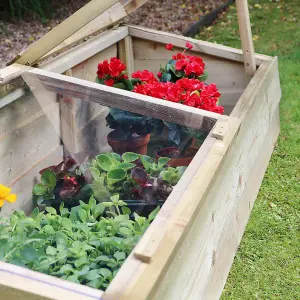 Zest Large Wooden Cold Frame Growhouse Greenhouse Garden Plant