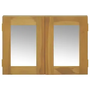 Berkfield Mirror Cabinet 60x10x40 cm Solid Wood Teak