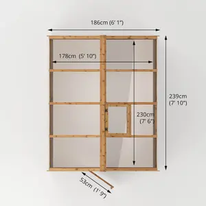 Mercia 8x6 Greenhouse with Flap vent