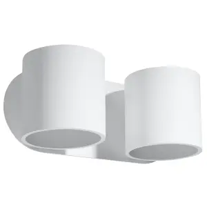 Orbis Aluminium White 2 Light Classic Wall Light