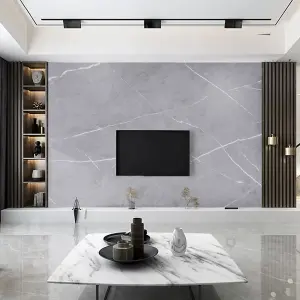 Dark Grey Marble Wallpaper Self Adhesive Contact Paper for Kitchen Bathroom 3M