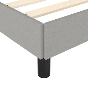 Berkfield Bed Frame Light Grey 90x190 cm 3FT Single Fabric