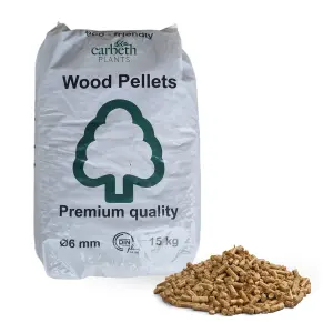 Premium Wood Pellets 15kg Bag - Eco Friendly Cooking Pellets - High Heat Fuel For Pizza Ovens, Grills, BBQs & Woodfired Smokers