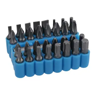 33pc Power Bit Screwdriver Holder Pozi Slotted Hex Torx Star Phillips Flathead