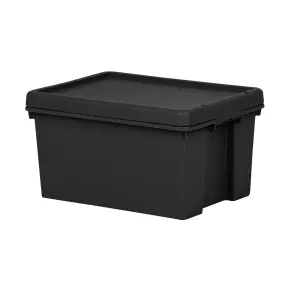 Black recycled plastic 16L Storage Box