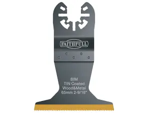 Faithfull - Multi-Functional Tool Bi-Metal Flush Cut TiN Coated Blade 65mm