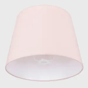 ValueLights Aspen Modern Tapered Table Floor Lamp Light Shade with Pink Fabric Finish