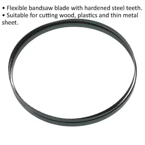 High-Performance Bandsaw Blade 2240 x 12 x 0.6mm with Hardened Steel Teeth for Wood, Plastic, and Metal Cutting