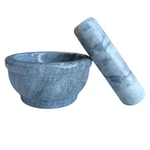 MantraRaj Marble Pestle and Mortar Set Spice Grinder Perfect for Crushing and Grinding Herbs And Spices(White, 12cm)