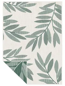 Duo Weave Collection Outdoor Rugs in Trailing Leaves Design