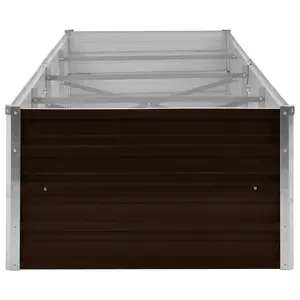 Berkfield Garden Raised Bed Brown 320x80x45 cm Galvanised Steel