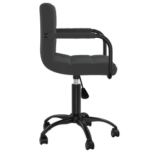 Berkfield Swivel Office Chair Black Velvet