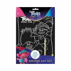 Trolls Scratch Art Sheet Multicoloured (One Size)