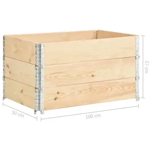 Berkfield Raised Beds 3 pcs 50x100 cm Solid Pine Wood (310053)