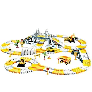 222 Children Construction Race Track Car Toy Set