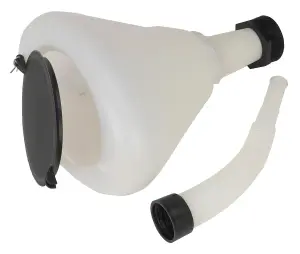 Sealey Heavy Duty Polyethylene Funnel With Closing Lid 240mm White F99240