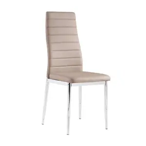 Ginnifer Upholstered Dining Chair (Set of 6) White / Chrome