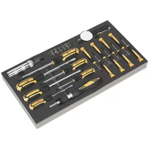 Comprehensive 36 Piece Screwdriver Set with Tool Tray for Home and Professional Use