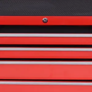 DURHAND Roller Tool Cabinet Storage Chest Box Garage Workshop 7 Drawers Red