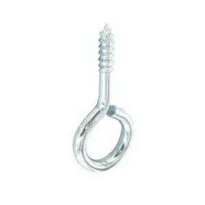 Securit Zinc Plated Screw Eye (Pack Of 6) Silver (40mm)