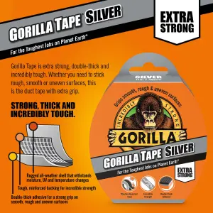 Gorilla Silver Duct Tape (L)11m (W)50mm