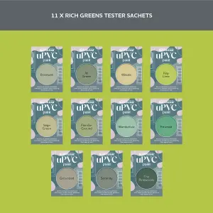 Rust-Oleum Green Satin uPVC Paint Tester Samples - 10ml