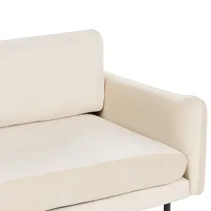 3 Seater Velvet Sofa Light Beige VINTERBRO