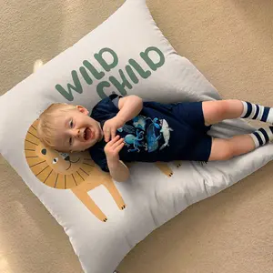 rucomfy Printed Indoor Safari Lion Floor Cushion Beanbag