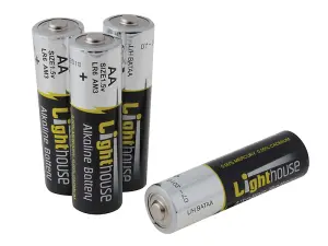 Lighthouse AA LR6 Alkaline Batteries 2400 mAh (Pack 4)