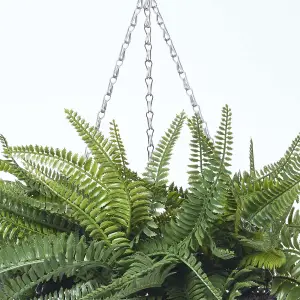 Homescapes Boston Fern Artificial Hanging Basket, 65 cm