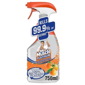 Mr Muscle Bathroom Cleaner Platinum Mandarin & Orange 750ml x 3