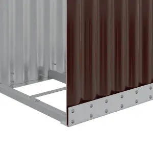 Log Holder Brown 40x45x170 cm Galvanised Steel